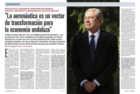 Entrevistamos a Rogelio Velasco,  consejero de Transformación Económica, Industria, Conocimiento y Universidades de la Junta de Andalucía  con motivo del ADM Sevilla.