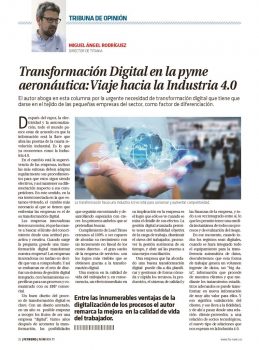 03 FlyNews071 tribuna de opinion Entre las innumerables ventajas de la digitalización de los procesos el autor remarca la mejora en la calidad de vida del trabajador.