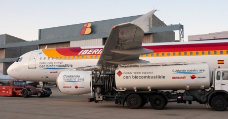 En 2011 Iberia realizó su primer vuelo usando biocombustible. Fue de Madrid a Barcelona.