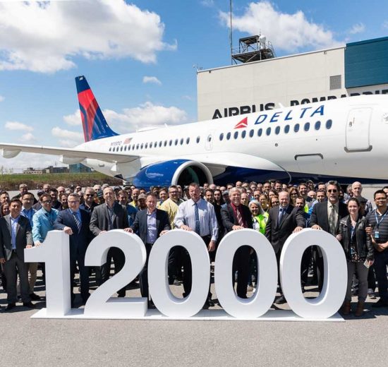 Entrega del Airbus número 12.000.º