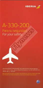 Instrucciones de seguridad del Airbus A330-200 de Iberia.