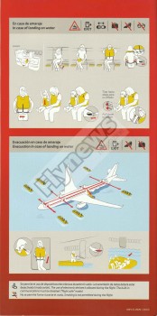 Instrucciones de seguridad del Airbus A330-200 de Iberia.