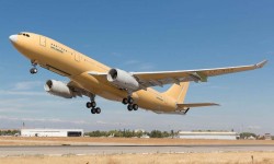 A330MRTT EC-333 Despegue de Getafe del A330 del nuevo estándard de producción.