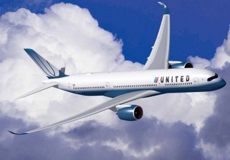 Ilustración publicada por Airbus con motivo del acuerdo original con United por 35 A350-900.
