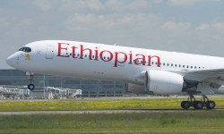 A350 Ethiopian Despegue del primer A350 de Ethiopian Airlines.