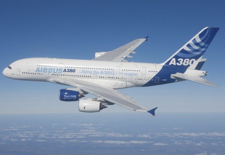 Airbus A380 con el motor Rolls-Royce Trent XWB