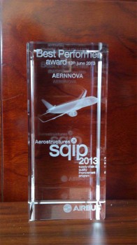 Aernnova galardonada por Airbus como uno de los mejores proveedores de aeroestructruas