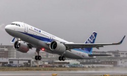 ANA A320neo El vuelo de entrega del primer Airbus A320neo de ANA cubrió la ruta Finkenwerder-Novosibirsk-Tokyo Haneda