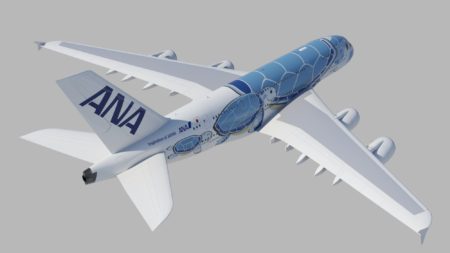 La decoración de los A380 de ANA fue elegida entre más de 2.000 propuestas en un concurso.