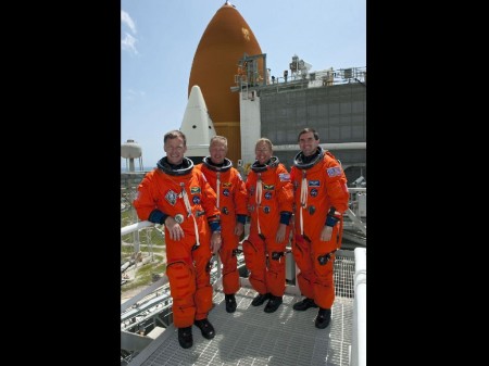 Los cuatro tripulantes de la última misión del Atlantis