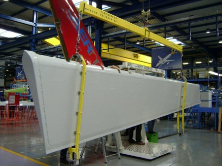 Timón de profunidad del A350 fabricado por Aernnova