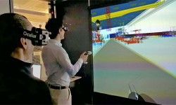 Aertec 3D Filton Pruebas en la sala 3D de Airbus en Filton del diseño de factoría realizado por Aertec Solutions.