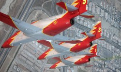 Aguila01 En 2013 la patrulla Águila tiene previstas cuatro actuaciones públicas, sólo una de ellas en España.