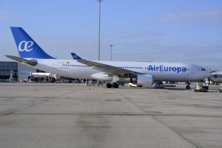 El Airbus A330-200 EC-JQG ha sido el avión usado en el vuelo innagural de Air Europa entre Madrid y Guayaquil.