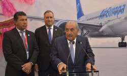 Air Europa Hidalgo Fitur Juan José Hidalgo junto al vice presidente de Honduras, Ricardo Álvarez (al centro) y el director de Turismo de Honduras, Emilio Silvestri.