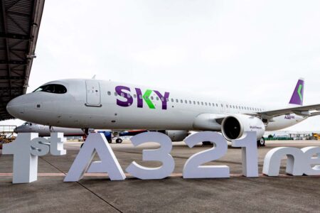 Primer Airbus A321neo de Sky Airline.