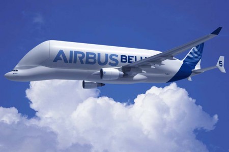 Dibujo del diseño original del Beluga XL publicado por Airbus cuando lanzó el programa.