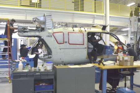Cadena de montaje del Airbus Helicopters UH-72A en Columbuss (Misisipi) para el Ejército de EE.UU.q