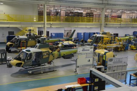 Cadena de montaje de Airbus Helicopters en Columbus (Mississippi, USA).