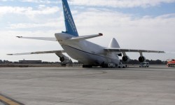 An124SVQ001 El Antonov An-124 en el aeropuerto de Sevilla San Pablo por segunda vez en un mes.
