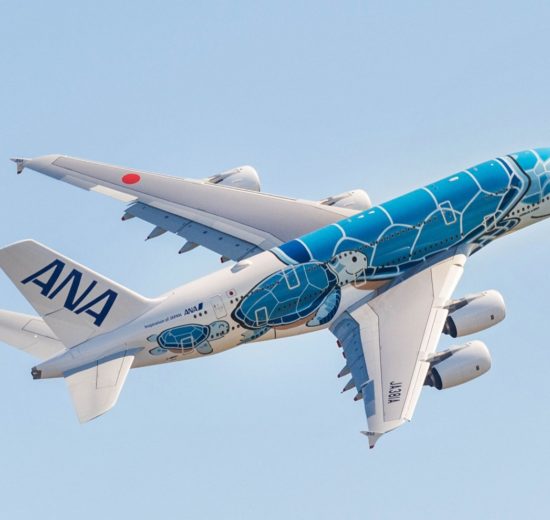 Tras la ceremonia de entrega, el primer A380 de ANA partió hacia Tokio.