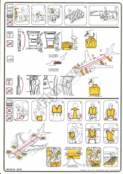 Instrucciones de seguridad del Boeing 767-300 de Iberia.