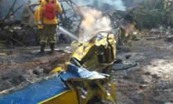 CC-CCJ accidente Restos del AirTractor CC-CCj ras su accidente.