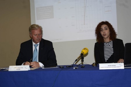 Lacasa y Bueno en la presentación de Aerobarómetro 2014.