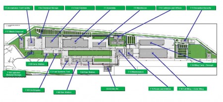Plano de la factoría del Lockheed Martin F-35 en Cameri.