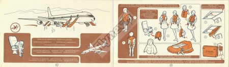 Instrucciones de seguridad del Douglas DC-8-63 de Iberia.