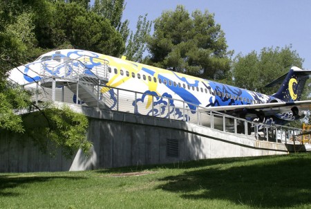 Avión Expositor del Medio Ambiente del aeropuerto de Madrid Barajas