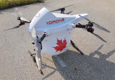 Uno de los drones de craga que ya se están probando operativamente en varias ciudades de Canadá.