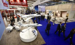 EBACE-1 El Salón de la aviación corporativa EBACE 2014 abre hoy sus puertas en Ginebra (Foto de la edición de 2013)