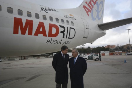 Presentación del avión de Air Europa para promocionar Madrid