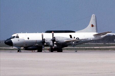 Un Lockheed EP-3E del escuadrón VQ-2 basado en Rota entre 1991 y 2005.
