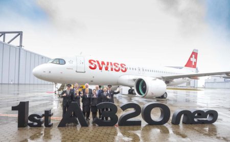 Swiss recibió su primer Airbus A320neo de 17 pedidos.el pasado  mes de febrero.