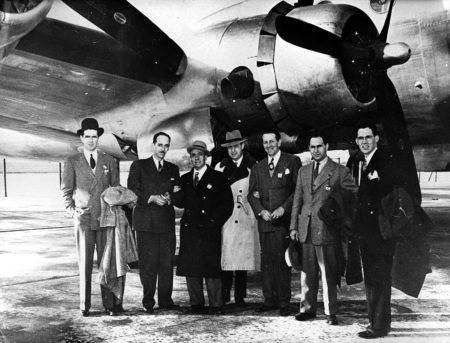 La delegación española que estuvo presente en las reuniones en Chicago en 1944.