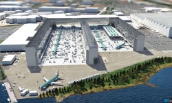 Renton 737-MAX Factory Renderings Así será la factoría de Boeing en Renton cuando los B-737 MAX comienen a salir de ella.