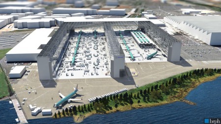 Así será la factoría de Boeing en Renton cuando los B-737 MAX comienen a salir de ella.