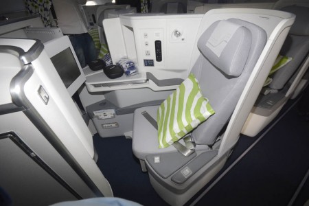 Nuevos asientos de clase business del Airbus A350 de Finnair.