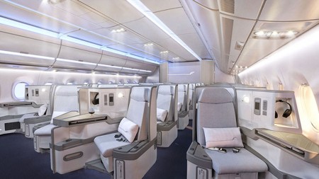 Nuevos asientos de clase business para el Airbus A350 de Finnair