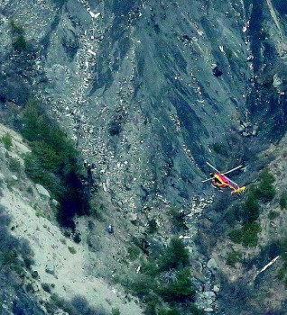 Lugar del accidente del Airbus A320 de Germanwings