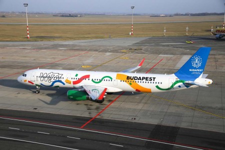 El A321 HA-LXJ con su nueva decoración Budapest 2024.