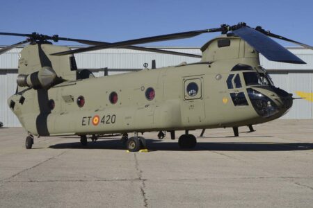 Los CH-47F se han pintado con la misma decoración de los CH-47F estadounidenses y holandeses.
