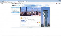 ICARO Enaire Pantalla de acceso a la aplicación de plan de vuelo por internet de Enaire.