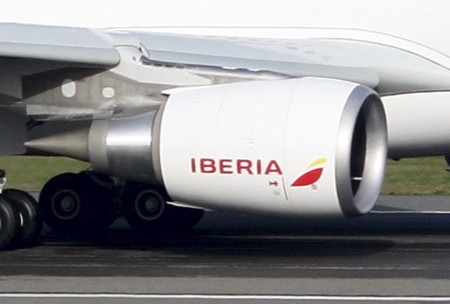 Motor del primer Airbus A330 de Iberia