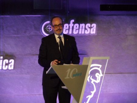 Jaome de Rábago, presidente de TEDAE durante su intervención en la entrega de los primeros premios de la asociación.