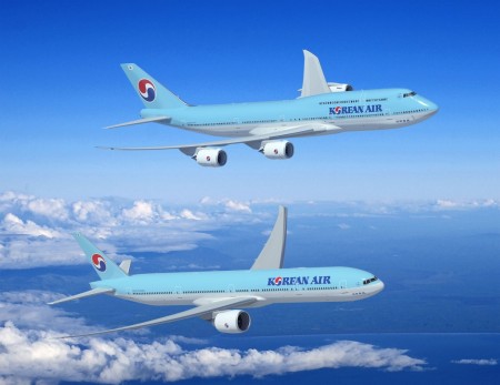 Boeing 747-8 y B-777-300ER de Korean Air