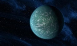 Kepler22b_02 La NASA no ha podido defineir todavía como sería el planeta encontrado por Kepler, si es rocoso, gaseoso, o sí tiene agua