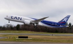 787-9 LAN 259 ZB224 El primer Boeing 787-9 de Lan durante uno de sus vuelos de prueba en Everett.